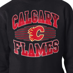 NHL Calgary Flames Starter Team Grit Graphic Fleece Pullover Sweatshirt