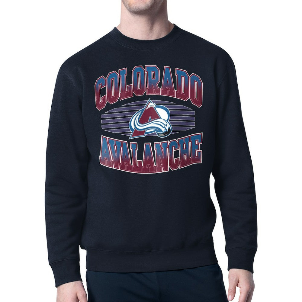 NHL Colorado Avalanche Starter Team Grit Graphic Fleece Pullover Sweatshirt
