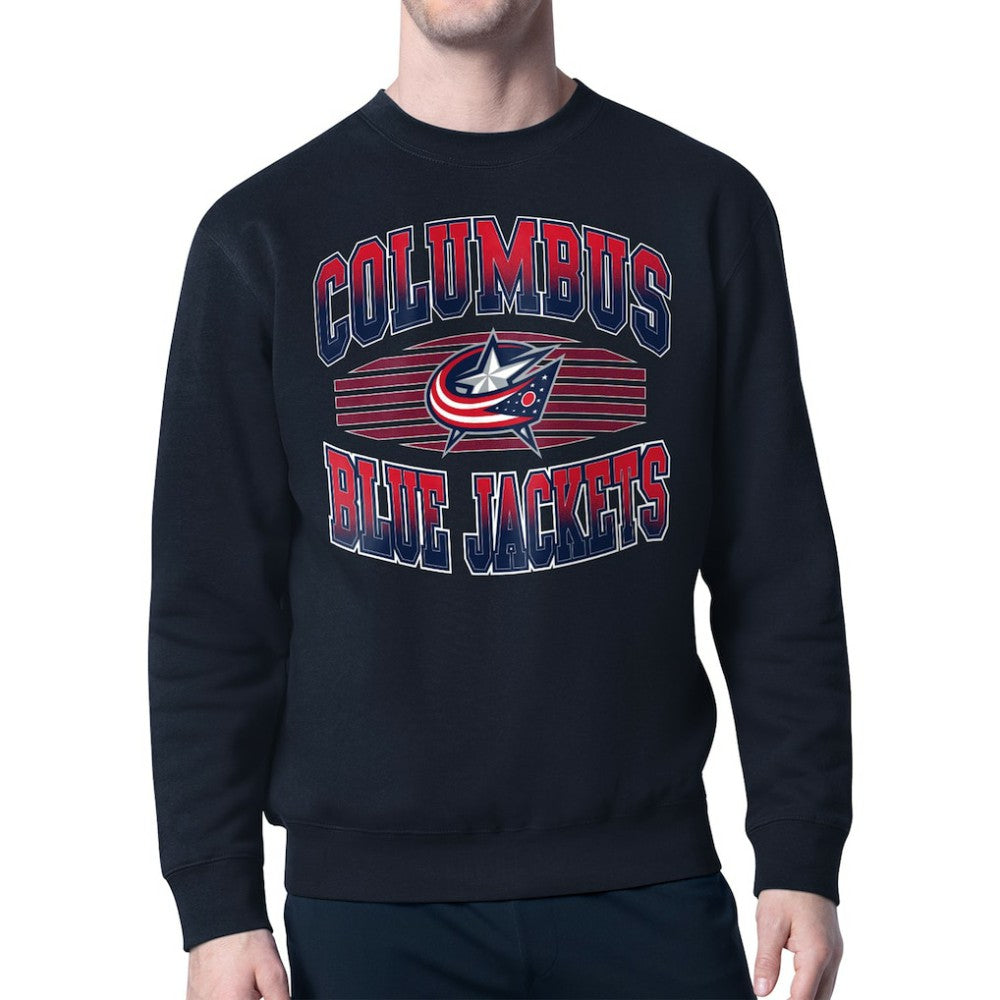 NHL Columbus Blue Jackets Starter Team Grit Graphic Fleece Pullover Sweatshirt