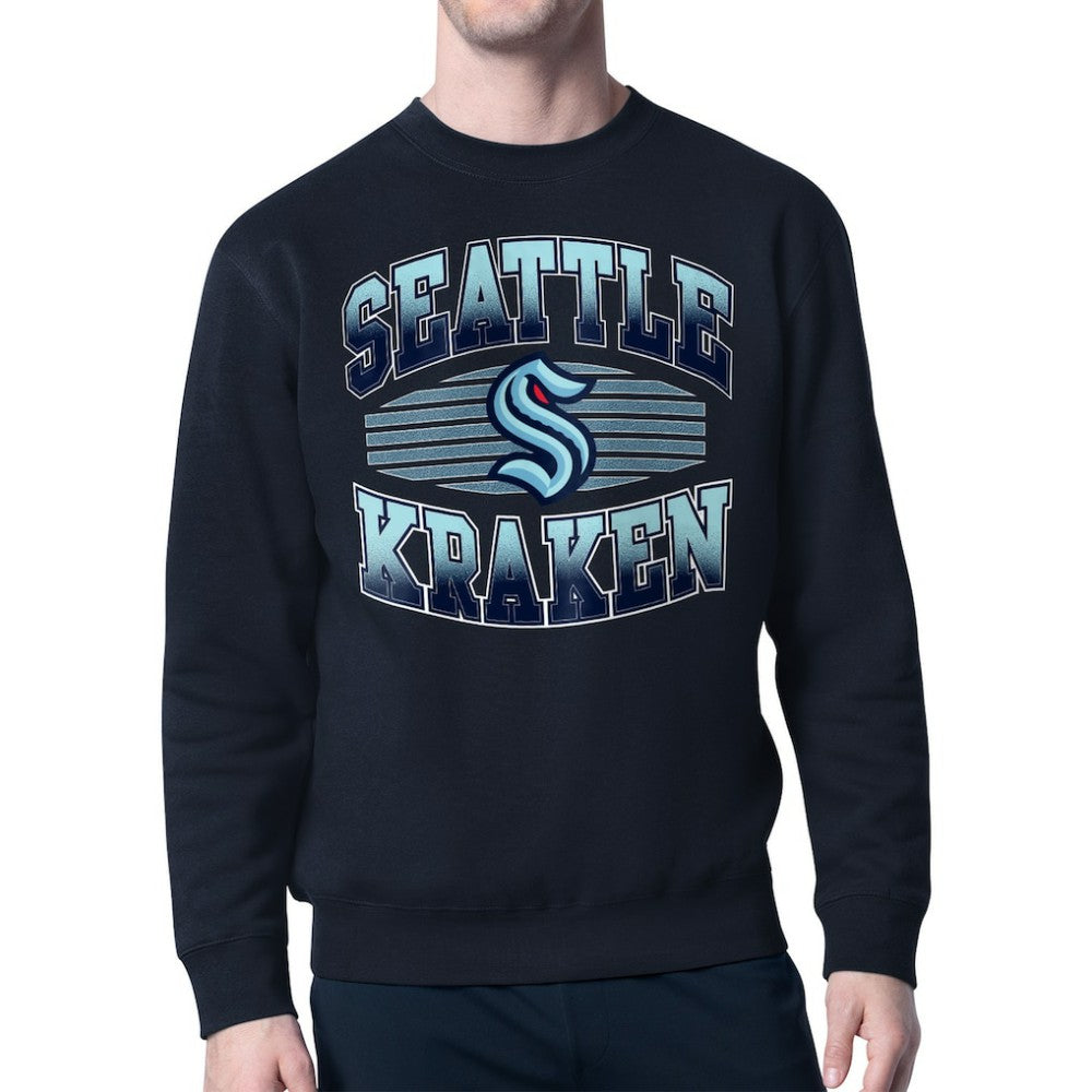 NHL Seattle Kraken Starter Team Grit Graphic Fleece Pullover Sweatshirt