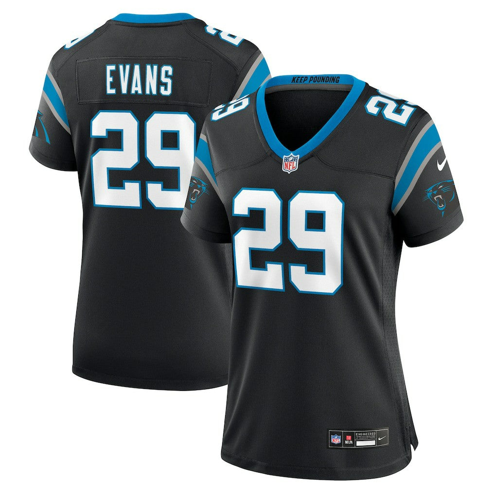 Akayleb Evans  Women's Team Game Jersey - Carolina Panthers Jerseys
