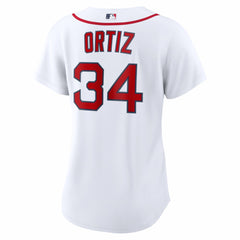 White David Ortiz Boston Red Sox Nike Women's Home Replica Player Jersey