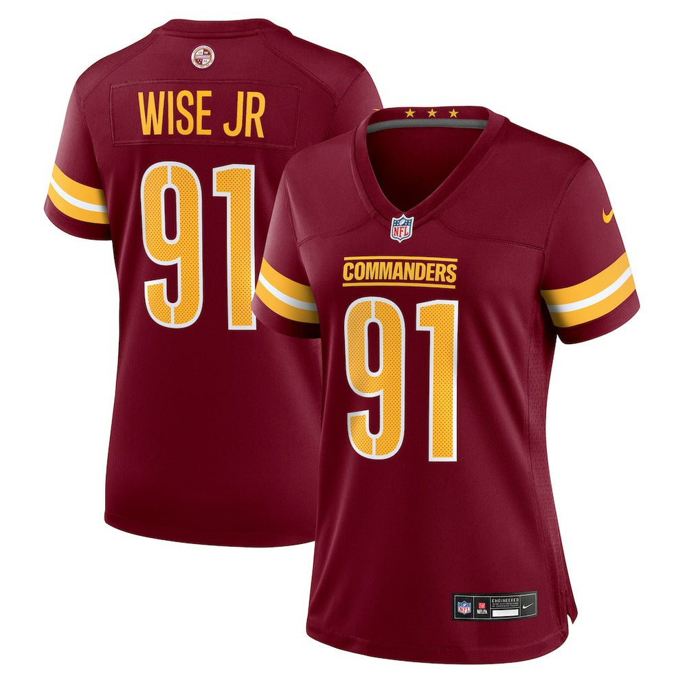 Deatrich Wise Jr.  Women's Team Game Jersey - Washington Commanders Jerseys