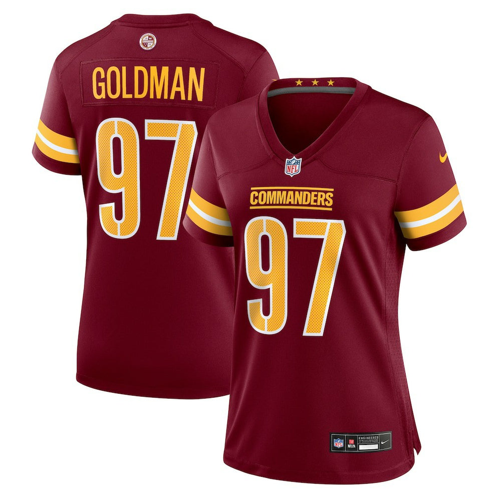 Eddie Goldman  Women's Team Game Jersey - Washington Commanders Jerseys