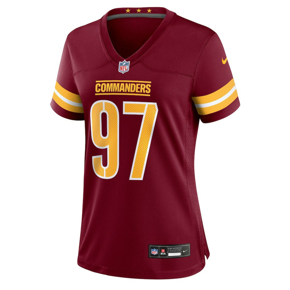 Eddie Goldman  Women's Team Game Jersey - Washington Commanders Jerseys