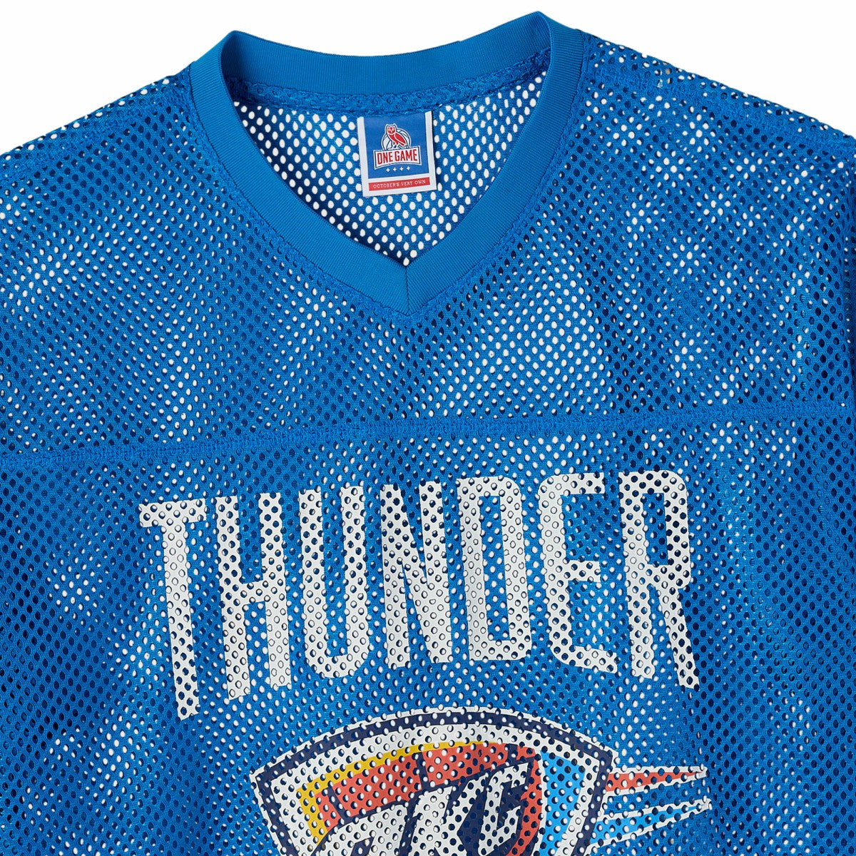 Oklahoma City Thunder OVO x NBA Mesh Football Fashion Jersey