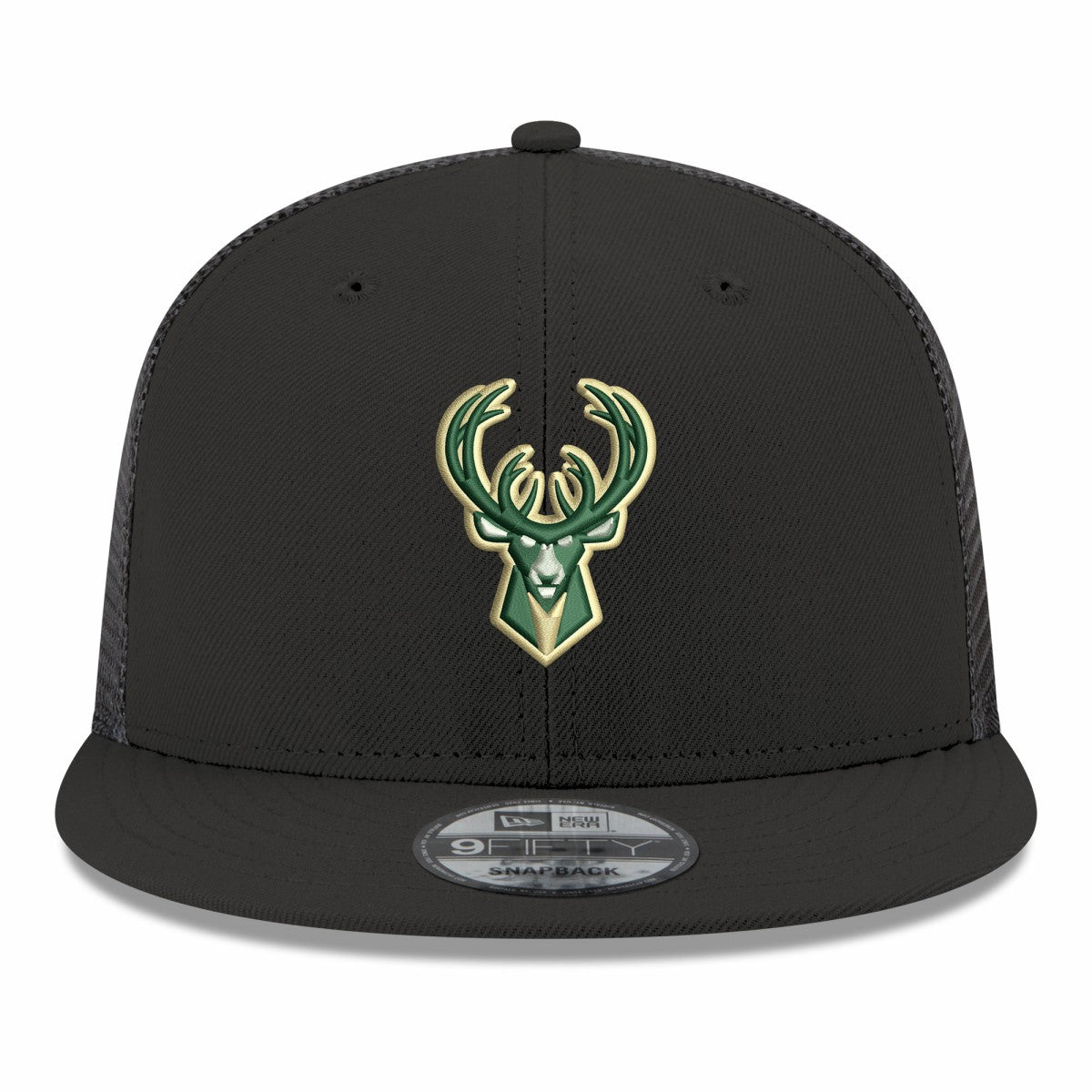 New Era Milwaukee Bucks Core Logo Meshback 9FIFTY Snapback Hat