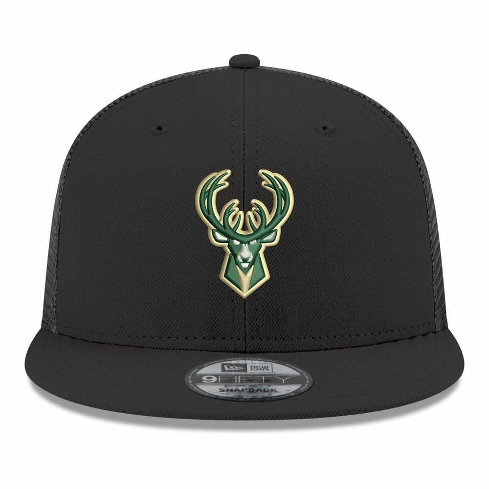 New Era Milwaukee Bucks Core Logo Meshback 9FIFTY Snapback Hat