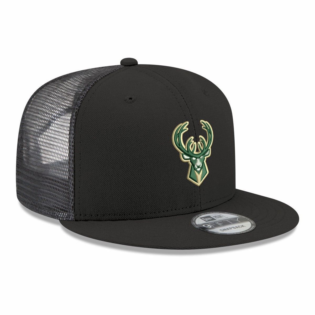 New Era Milwaukee Bucks Core Logo Meshback 9FIFTY Snapback Hat