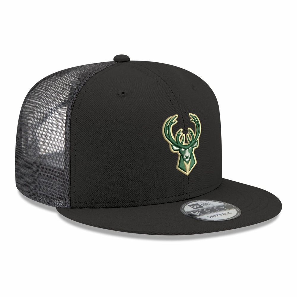 New Era Milwaukee Bucks Core Logo Meshback 9FIFTY Snapback Hat
