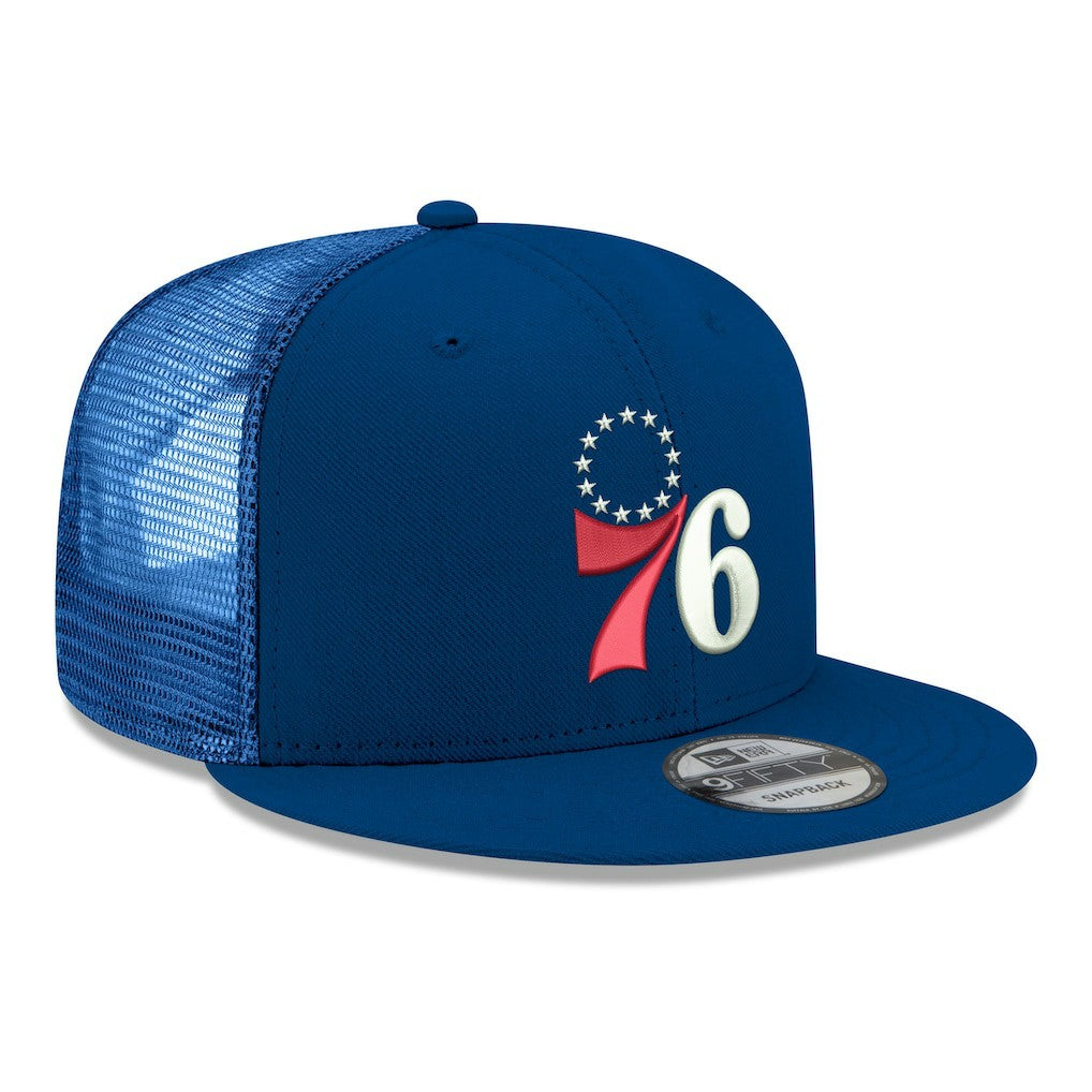 New Era Philadelphia 76ers Core Logo Meshback 9FIFTY Snapback Hat