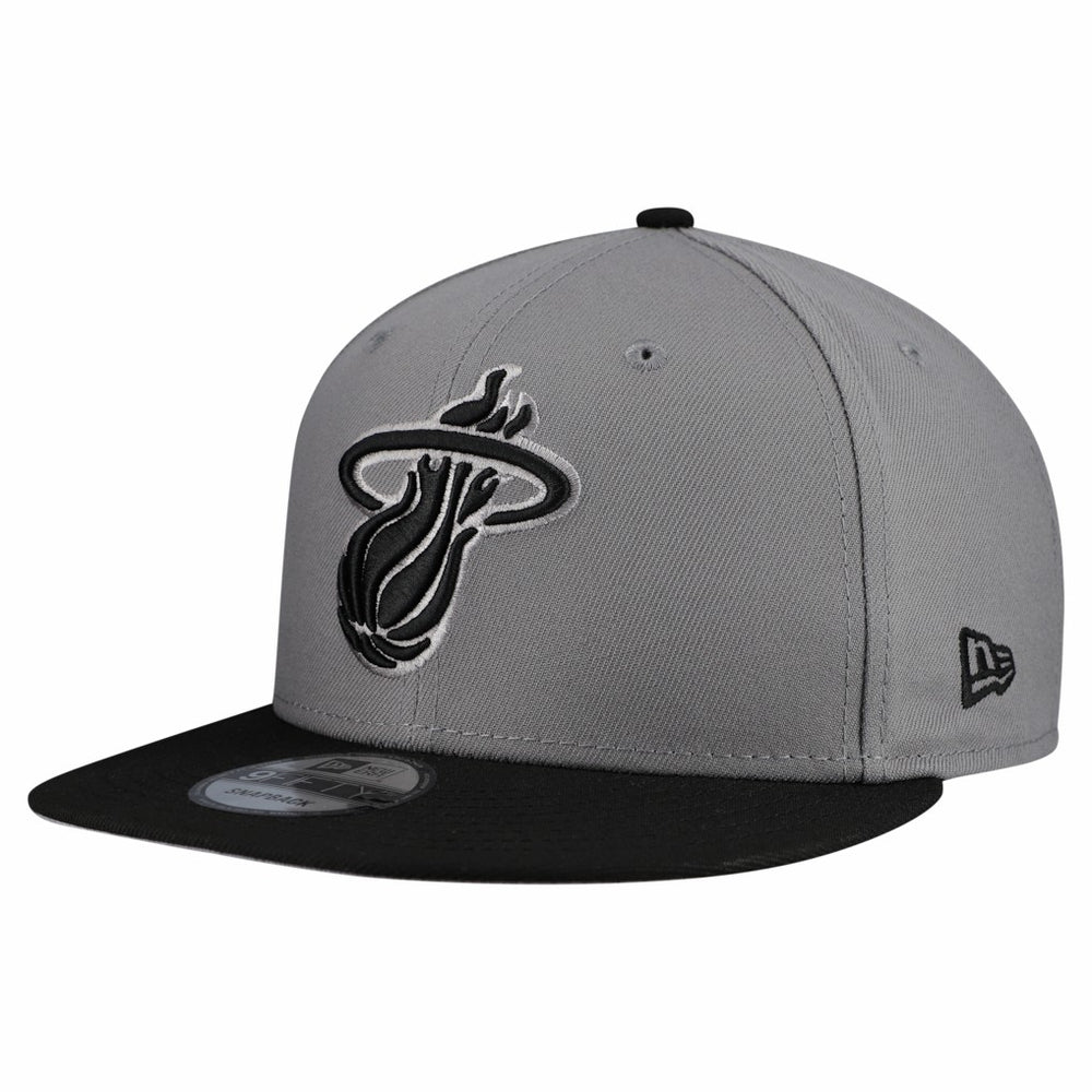 New Era Miami Heat Core Logo Storm Gray Two-Tone 9FIFTY Snapback Hat