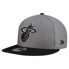New Era Miami Heat Core Logo Storm Gray Two-Tone 9FIFTY Snapback Hat