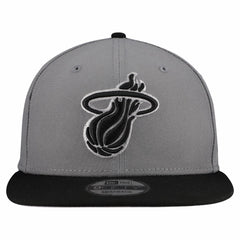 New Era Miami Heat Core Logo Storm Gray Two-Tone 9FIFTY Snapback Hat