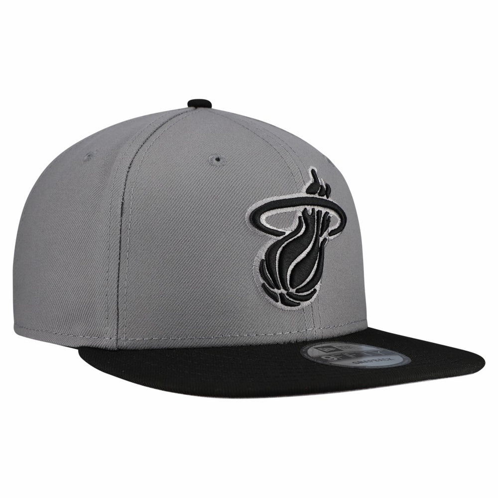 New Era Miami Heat Core Logo Storm Gray Two-Tone 9FIFTY Snapback Hat