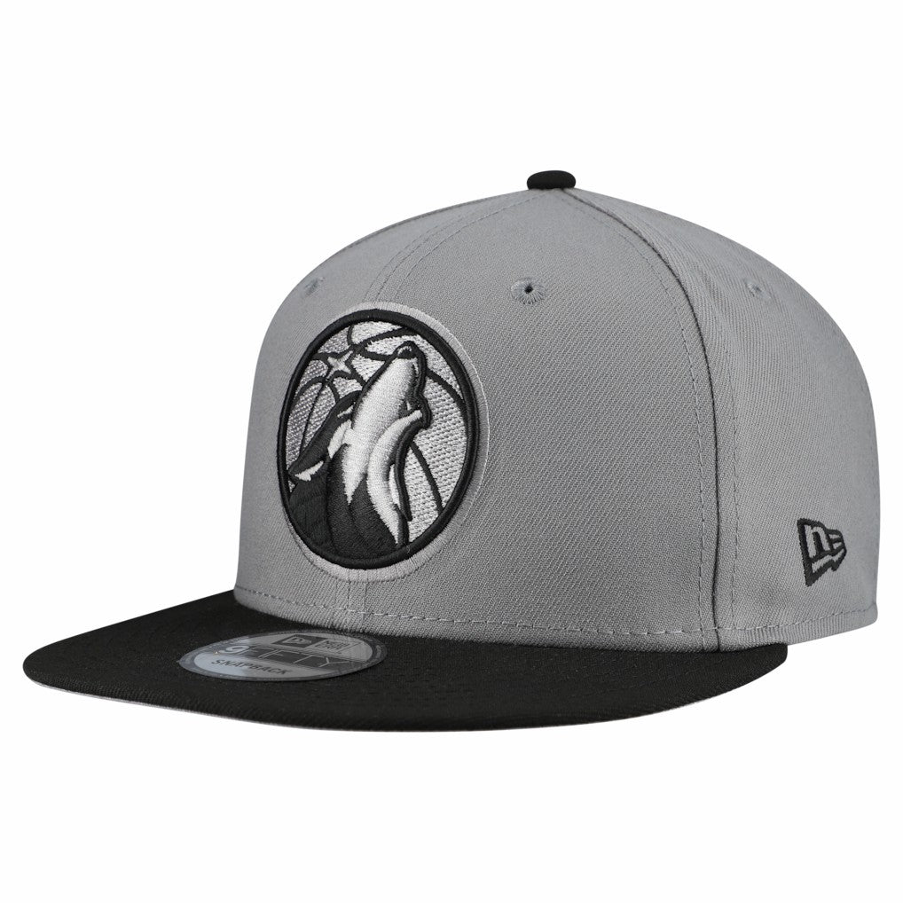 New Era Minnesota Timberwolves Core Logo Storm Gray Two-Tone 9FIFTY Snapback Hat