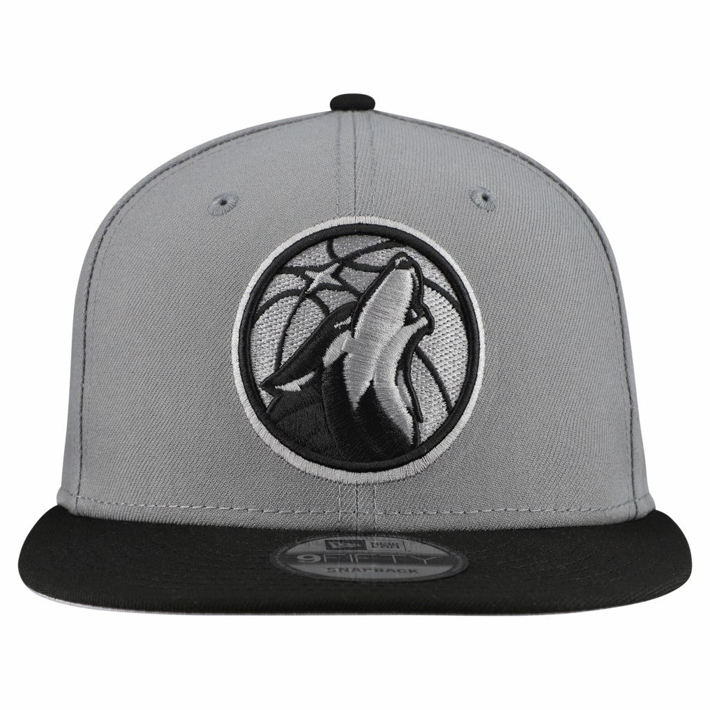 New Era Minnesota Timberwolves Core Logo Storm Gray Two-Tone 9FIFTY Snapback Hat