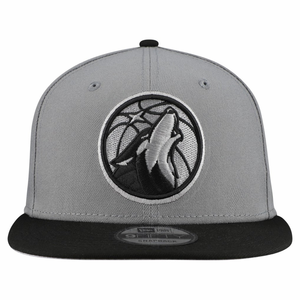 New Era Minnesota Timberwolves Core Logo Storm Gray Two-Tone 9FIFTY Snapback Hat