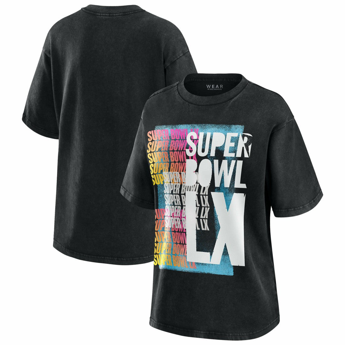 Super Bowl LX WEAR by Erin Andrews Women's Vintage Boyfriend T-Shirt - New England Patriots T-shirts