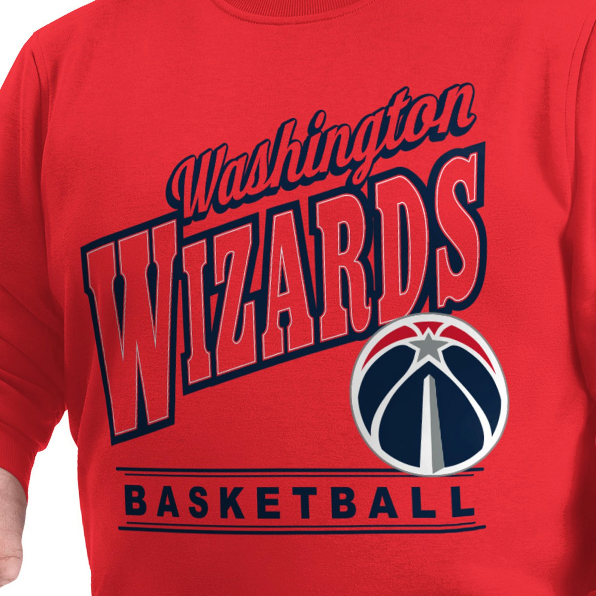 Washington Wizards G-III Sports by Carl Banks Adaptive Headliner Fleece Crewneck Sweatshirt