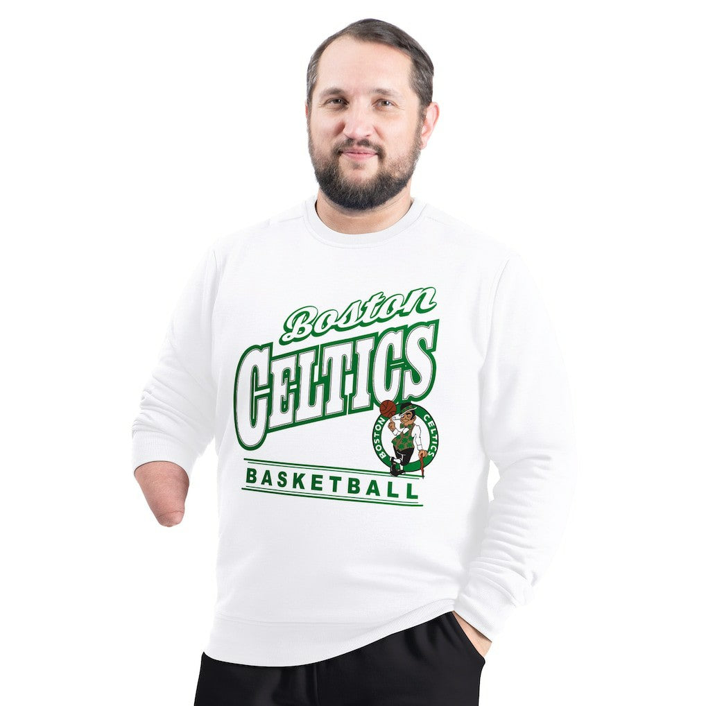 Boston Celtics G-III Sports by Carl Banks Adaptive Headliner Fleece Crewneck Sweatshirt