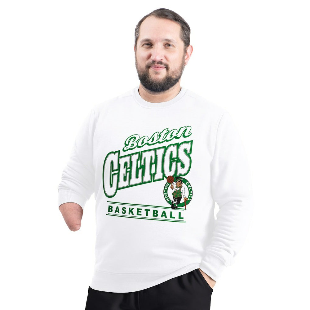Boston Celtics G-III Sports by Carl Banks Adaptive Headliner Fleece Crewneck Sweatshirt