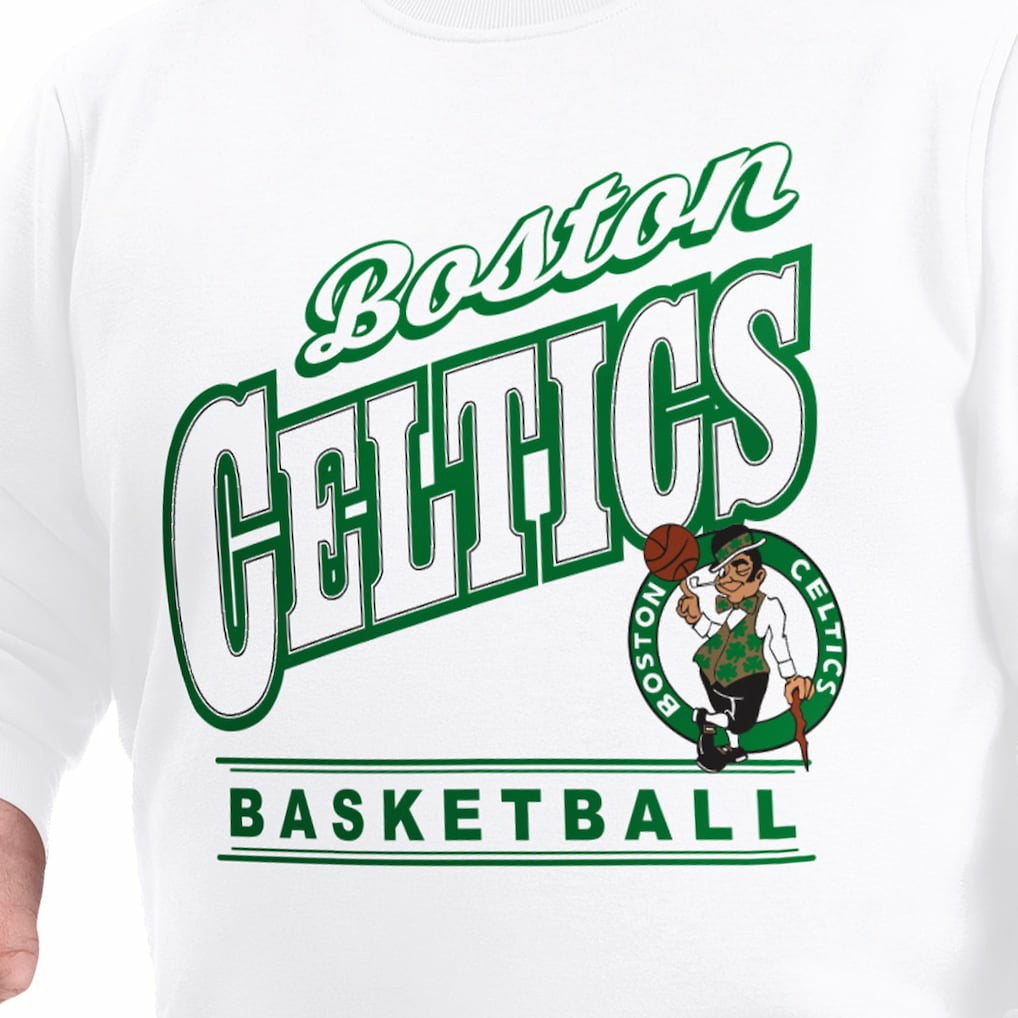 Boston Celtics G-III Sports by Carl Banks Adaptive Headliner Fleece Crewneck Sweatshirt