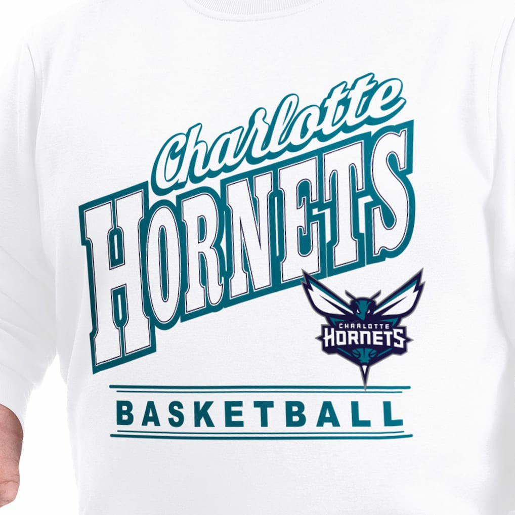 Charlotte Hornets G-III Sports by Carl Banks Adaptive Headliner Fleece Crewneck Sweatshirt