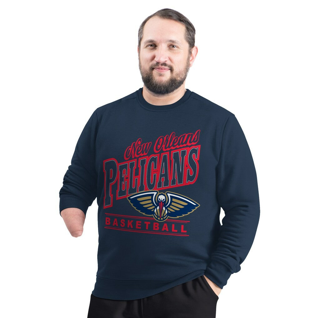 New Orleans Pelicans G-III Sports by Carl Banks Adaptive Headliner Fleece Crewneck Sweatshirt