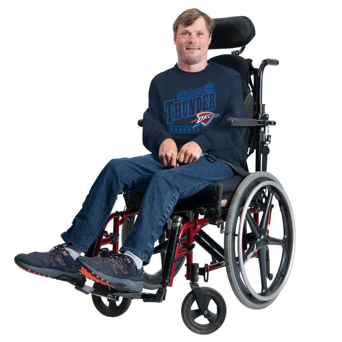 Oklahoma City Thunder G-III Sports by Carl Banks Adaptive Headliner Fleece Crewneck Sweatshirt