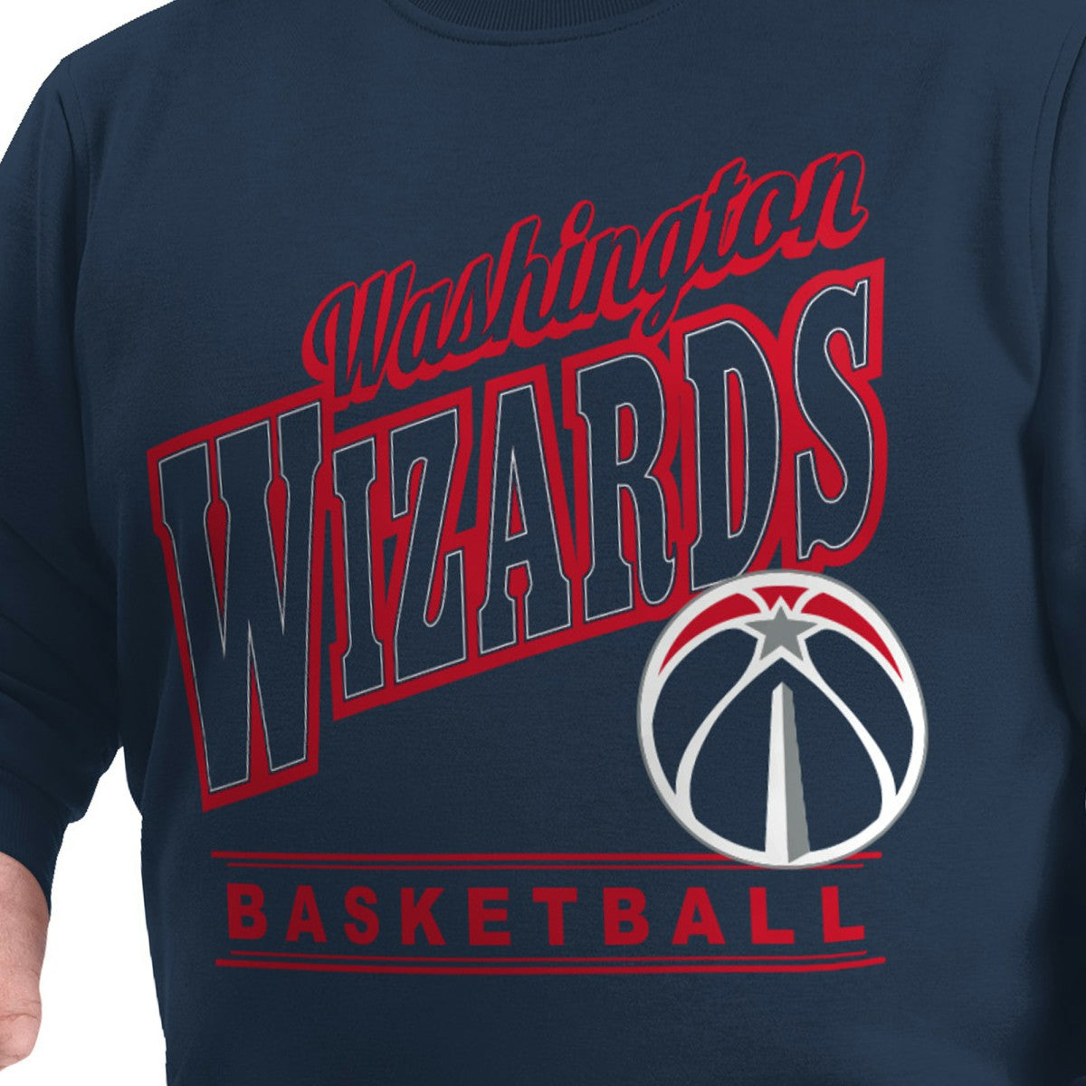 Washington Wizards G-III Sports by Carl Banks Adaptive Headliner Fleece Crewneck Sweatshirt