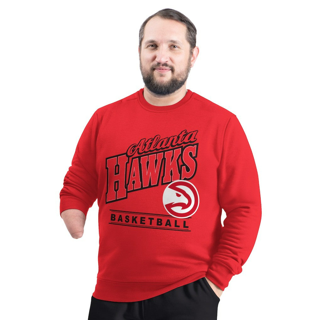 Atlanta Hawks G-III Sports by Carl Banks Adaptive Headliner Fleece Crewneck Sweatshirt