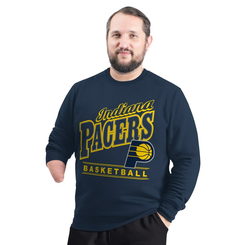 Indiana Pacers G-III Sports by Carl Banks Adaptive Headliner Fleece Crewneck Sweatshirt