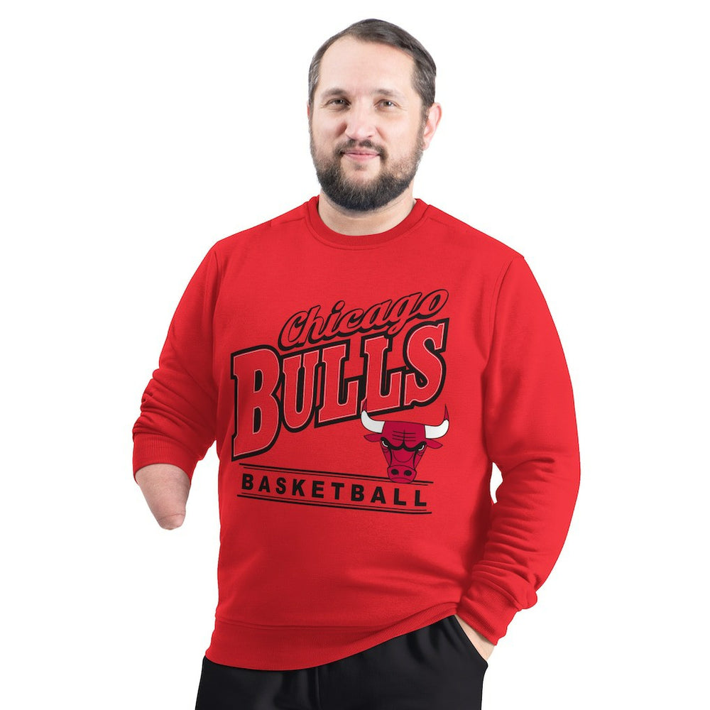 Chicago Bulls G-III Sports by Carl Banks Adaptive Headliner Fleece Crewneck Sweatshirt sale