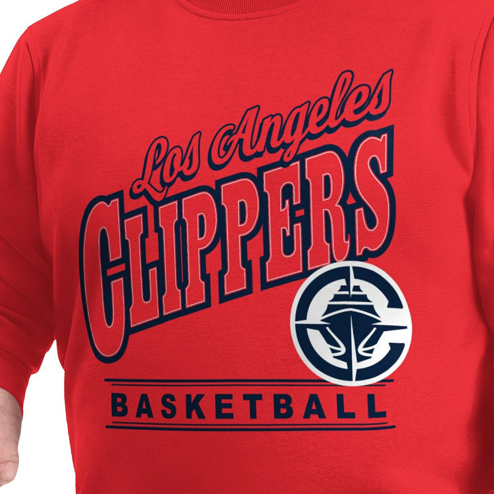LA Clippers G-III Sports by Carl Banks Adaptive Headliner Fleece Crewneck Sweatshirt