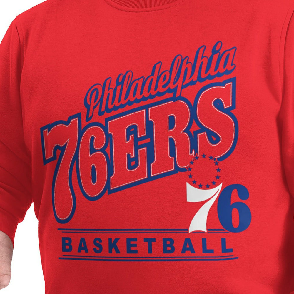 Philadelphia 76ers G-III Sports by Carl Banks Adaptive Headliner Fleece Crewneck Sweatshirt