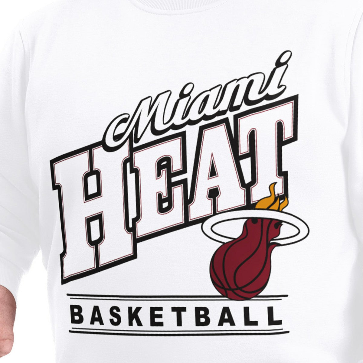 Miami Heat G-III Sports by Carl Banks Adaptive Headliner Fleece Crewneck Sweatshirt