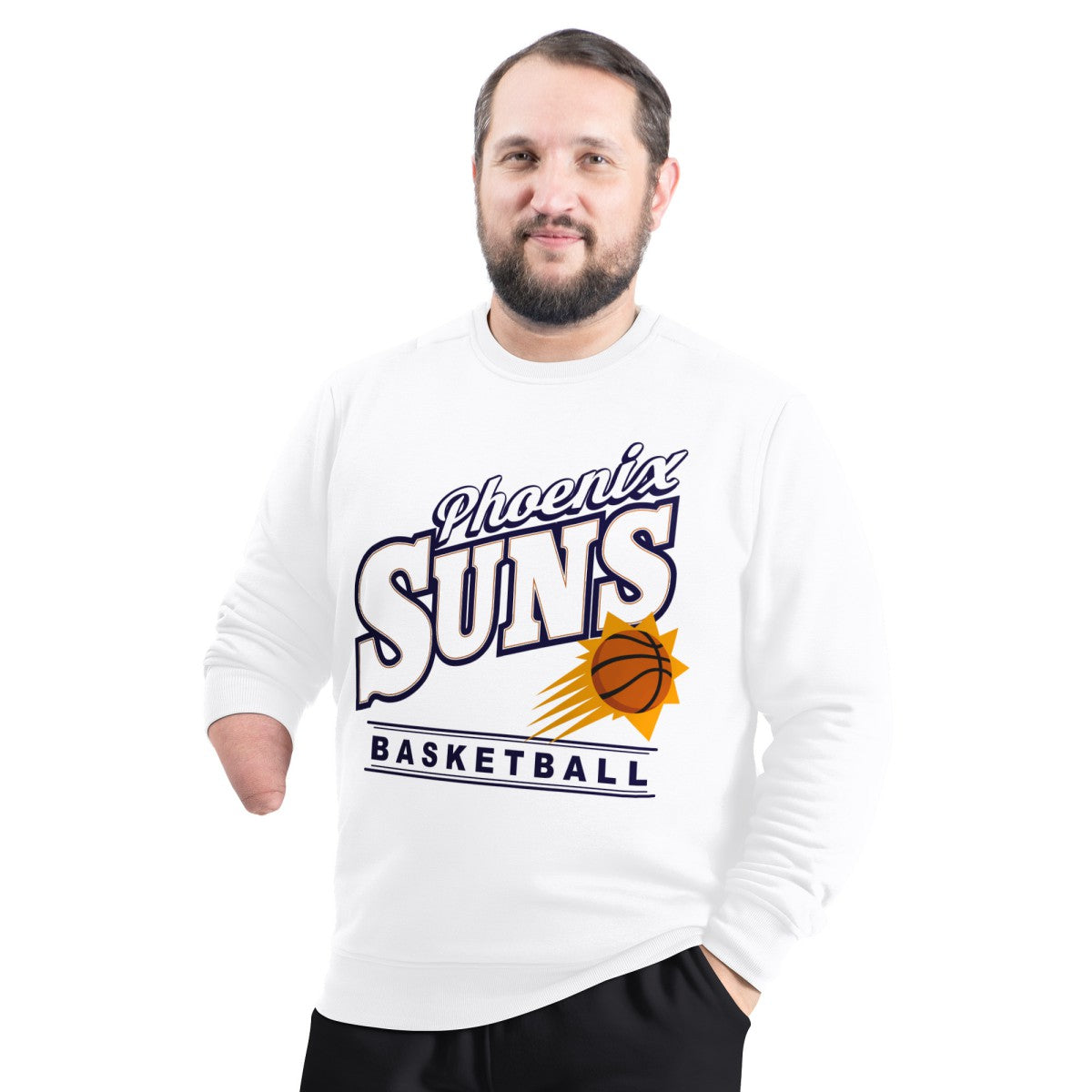 Phoenix Suns G-III Sports by Carl Banks Adaptive Headliner Fleece Crewneck Sweatshirt
