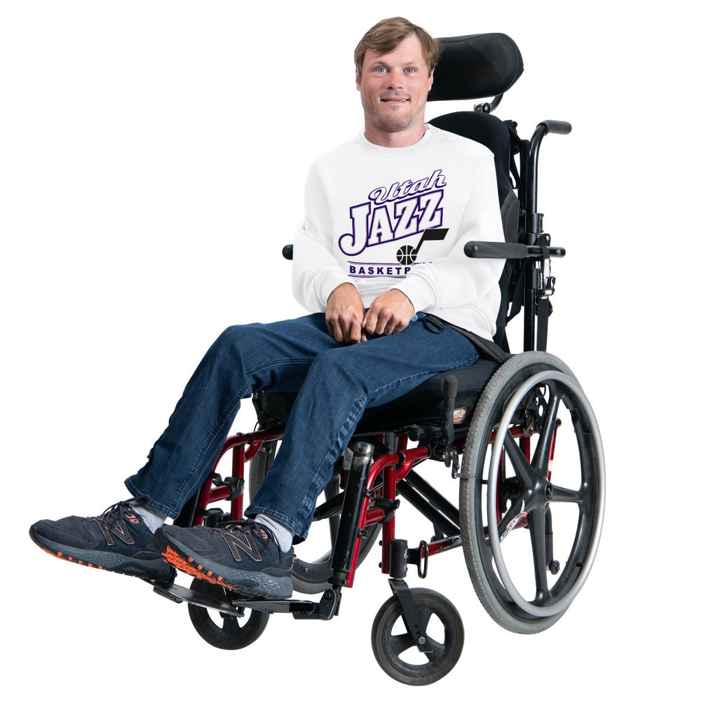 Utah Jazz G-III Sports by Carl Banks Adaptive Headliner Fleece Crewneck Sweatshirt