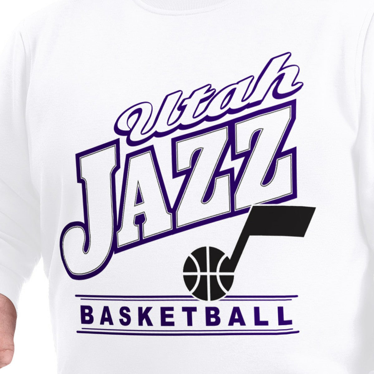 Utah Jazz G-III Sports by Carl Banks Adaptive Headliner Fleece Crewneck Sweatshirt