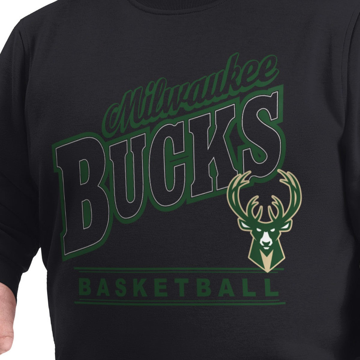 Milwaukee Bucks G-III Sports by Carl Banks Adaptive Headliner Fleece Crewneck Sweatshirt