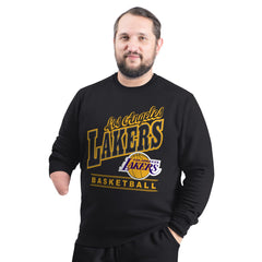 Los Angeles Lakers G-III Sports by Carl Banks Adaptive Headliner Fleece Crewneck Sweatshirt