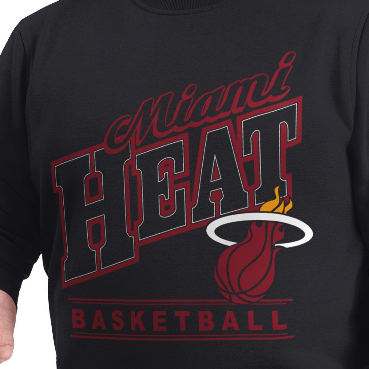 Miami Heat G-III Sports by Carl Banks Adaptive Headliner Fleece Crewneck Sweatshirt