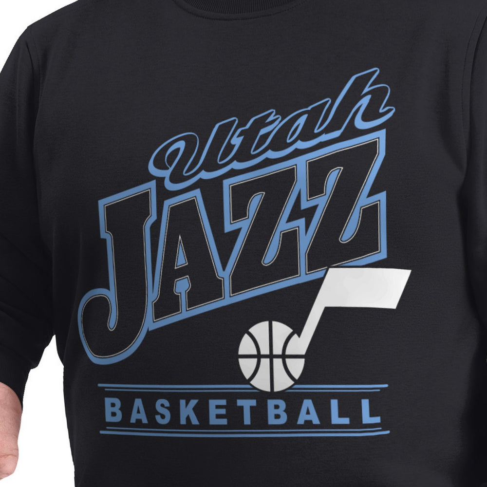 Utah Jazz G-III Sports by Carl Banks Adaptive Headliner Fleece Crewneck Sweatshirt