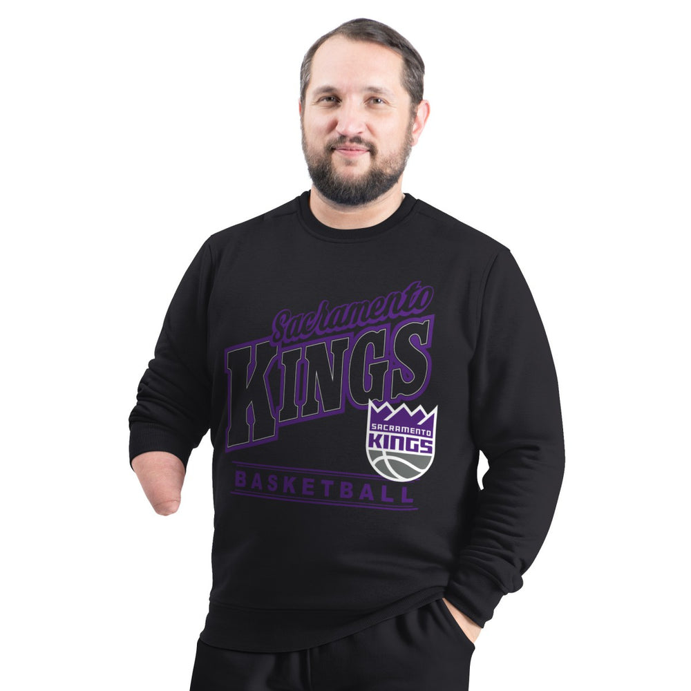 Sacramento Kings G-III Sports by Carl Banks Adaptive Headliner Fleece Crewneck Sweatshirt