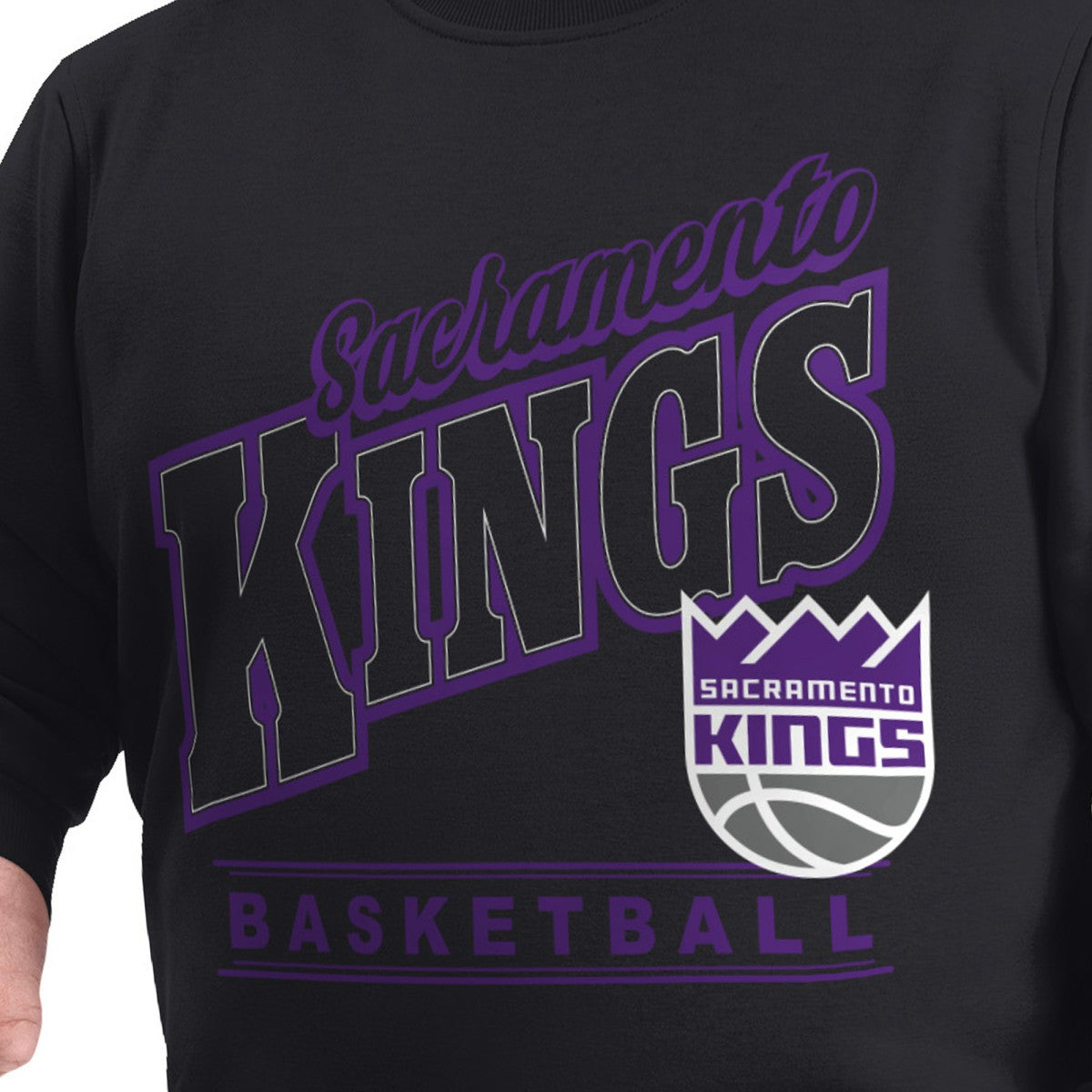 Sacramento Kings G-III Sports by Carl Banks Adaptive Headliner Fleece Crewneck Sweatshirt