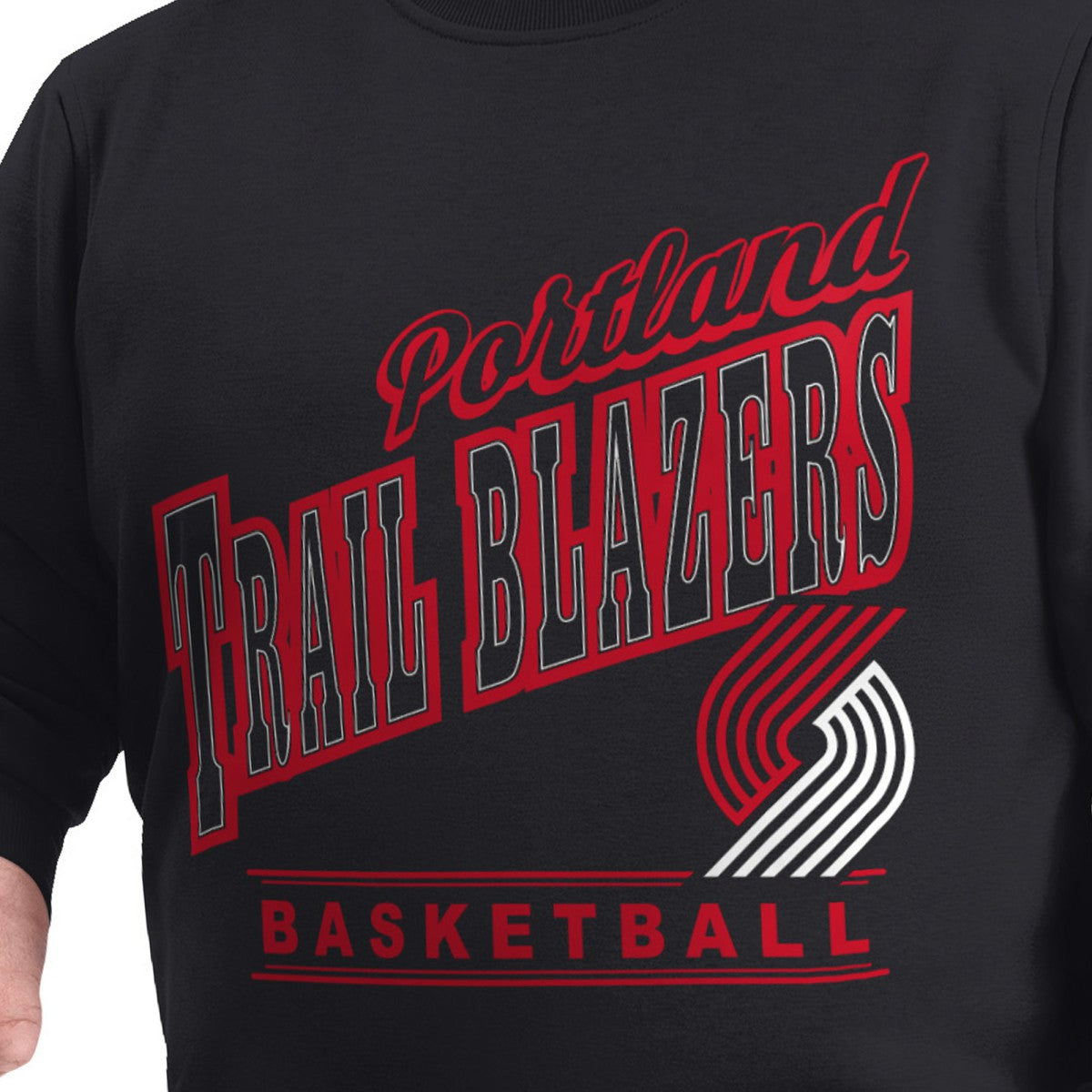 Portland Trail Blazers G-III Sports by Carl Banks Adaptive Headliner Fleece Crewneck Sweatshirt