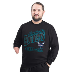 Charlotte Hornets G-III Sports by Carl Banks Adaptive Headliner Fleece Crewneck Sweatshirt