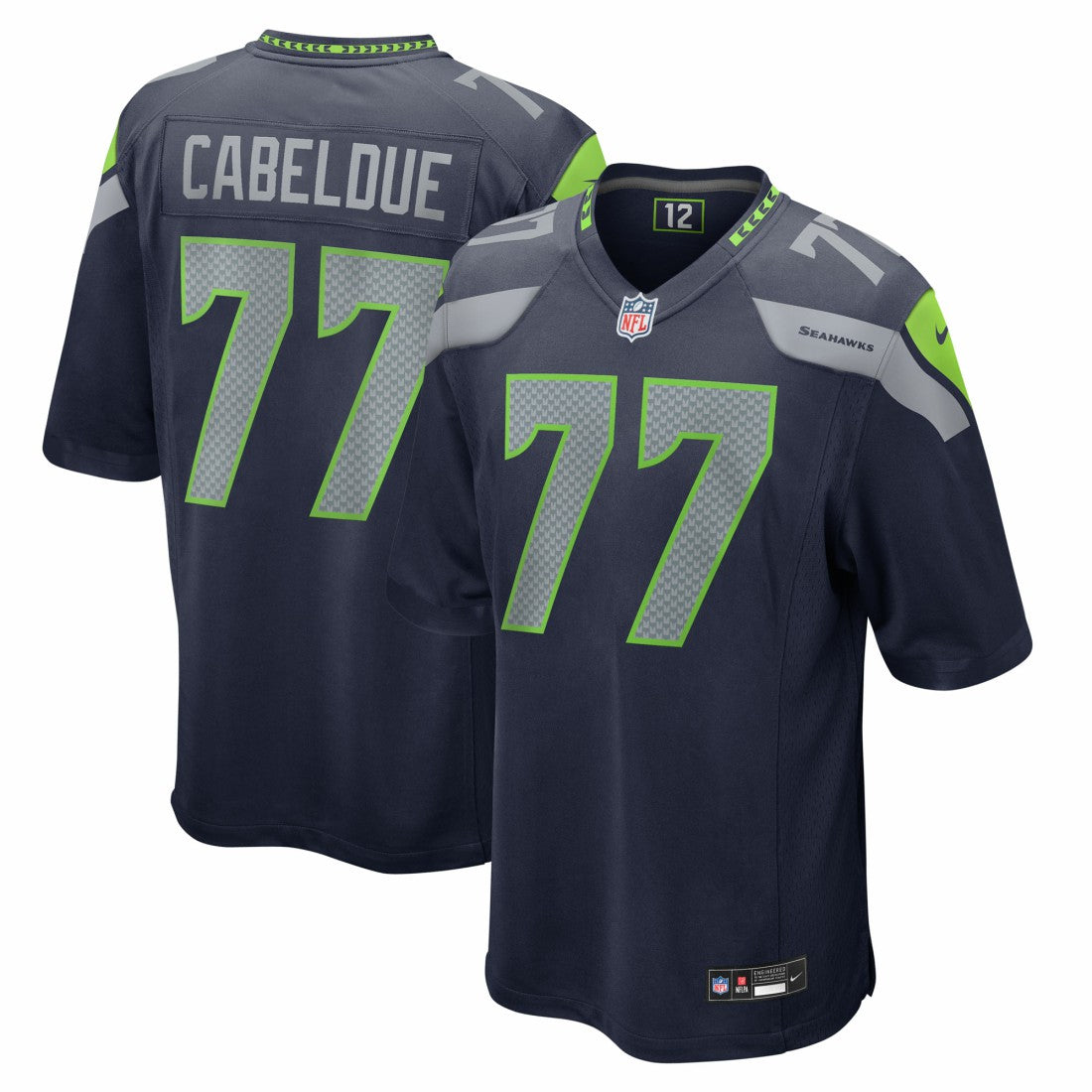 Bryce Cabeldue  Team Game Jersey - Seattle Seahawks Jerseys