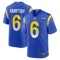 Nick Hampton  Team Game Jersey - Los Angeles Rams Jerseys